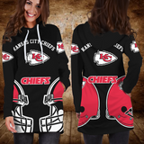 15% SALE OFF Women's Kansas City Chiefs Hoodie Dress Helmet - Only Today