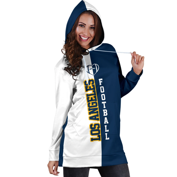 15% OFF Women's Los Angeles Chargers Hoodie Dress For Sale