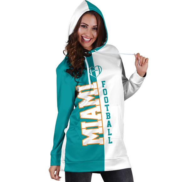 15% OFF Women's Miami Dolphins Hoodie Dress For Sale
