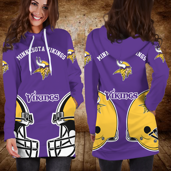 15% SALE OFF Women's Minnesota Vikings Hoodie Dress Helmet - Only Today