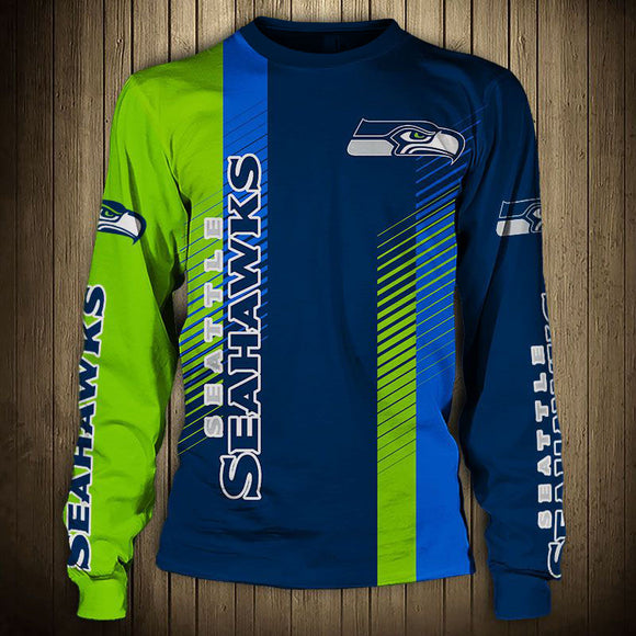 20% SALE OFF Women’s Seattle Seahawks Sweatshirt Stripe