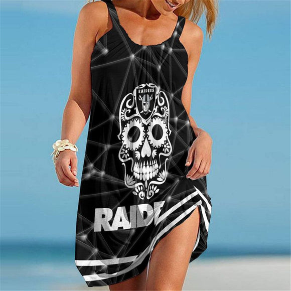 15% OFF Women's Sugar Skull Las Vegas Raiders Dress Cheap