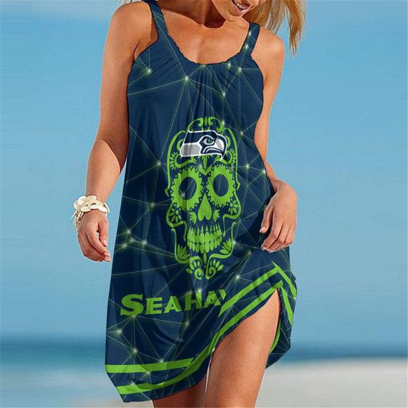 15% OFF Women's Sugar Skull Seattle Seahawks Dress Cheap