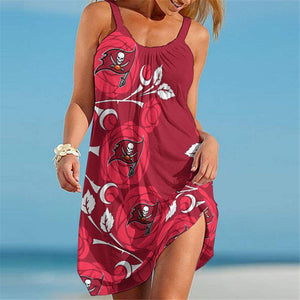 15% OFF Best Women's Tampa Bay Buccaneers Floral Beach Dress
