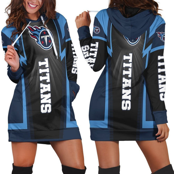 15% SALE OFF Women's Tennessee Titans Shine Hoodie Dress